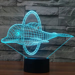 Lampe de table créative 7 couleurs, lampe de nuit stéréo visuelle, style saut de dauphin