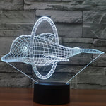Lampe de table créative 7 couleurs, lampe de nuit stéréo visuelle, style saut de dauphin