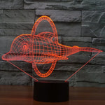 Lampe de table créative 7 couleurs, lampe de nuit stéréo visuelle, style saut de dauphin