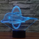 Lampe de table créative 7 couleurs, lampe de nuit stéréo visuelle, style saut de dauphin