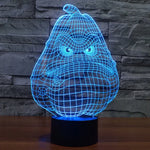 Lampe de bureau créative à stéréoscopie visuelle 7 couleurs avec décoloration, lampe de nuit, style gourde blanche