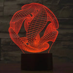 Lampe de bureau/veilleuse stéréo visuelle créative à 7 couleurs, style abstrait, modèle 7