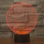 Lampe de table créative 3D à décoloration en 7 couleurs, lampe de chevet, style chiffres
