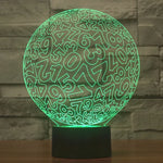 Lampe de table créative 3D à décoloration en 7 couleurs, lampe de chevet, style chiffres