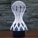 Lampe de bureau créative visuelle stéréo à 7 couleurs, lampe de nuit, style acalèphe