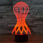 Lampe de bureau créative visuelle stéréo à 7 couleurs, lampe de nuit, style acalèphe