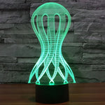 Lampe de bureau créative visuelle stéréo à 7 couleurs, lampe de nuit, style acalèphe