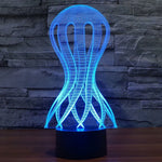 Lampe de bureau créative visuelle stéréo à 7 couleurs, lampe de nuit, style acalèphe