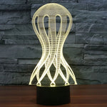Lampe de bureau créative visuelle stéréo à 7 couleurs, lampe de nuit, style acalèphe