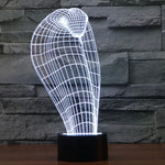 Lampe de bureau lumineuse à stéréo visuelle créative 7 couleurs, Veilleuse de style Cobra
