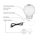 Lampe de chevet créative en 3D avec 7 couleurs changeantes, lampe de bureau, veilleuse, style "Fly out of Asia"