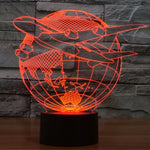 Lampe de chevet créative en 3D avec 7 couleurs changeantes, lampe de bureau, veilleuse, style "Fly out of Asia"