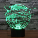 Lampe de chevet créative en 3D avec 7 couleurs changeantes, lampe de bureau, veilleuse, style "Fly out of Asia"