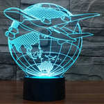 Lampe de chevet créative en 3D avec 7 couleurs changeantes, lampe de bureau, veilleuse, style "Fly out of Asia"