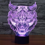 Veilleuse de bureau créative en forme de léopard avec décoloration en 7 couleurs, lampe stéréo visuelle