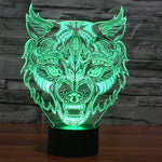 Veilleuse de bureau créative en forme de léopard avec décoloration en 7 couleurs, lampe stéréo visuelle