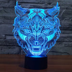 Veilleuse de bureau créative en forme de léopard avec décoloration en 7 couleurs, lampe stéréo visuelle