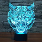 Veilleuse de bureau créative en forme de léopard avec décoloration en 7 couleurs, lampe stéréo visuelle