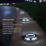 Lampe LED Solaire Encastrable IP68 Étanche pour Jardin et Pelouse Extérieure