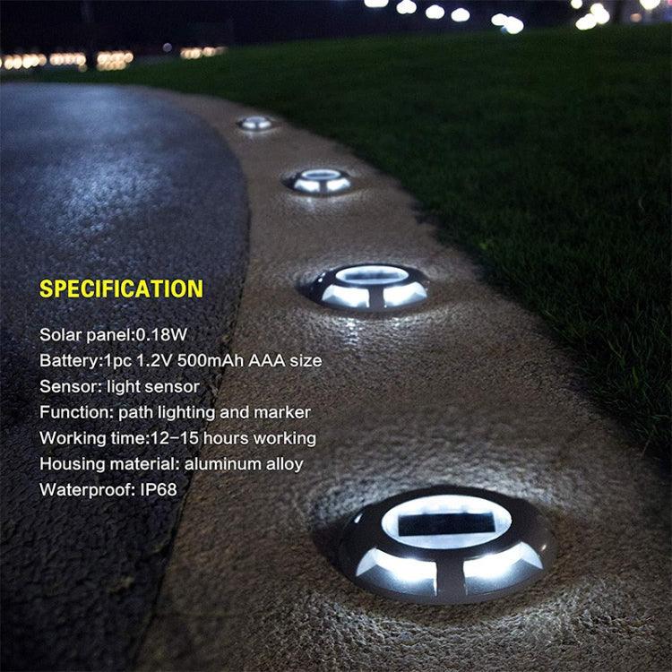 Lampe LED Solaire Encastrable IP68 Étanche pour Jardin et Pelouse Extérieure