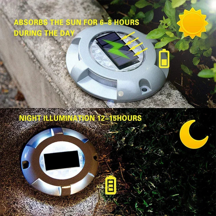 Lampe LED Solaire Encastrable IP68 Étanche pour Jardin et Pelouse Extérieure