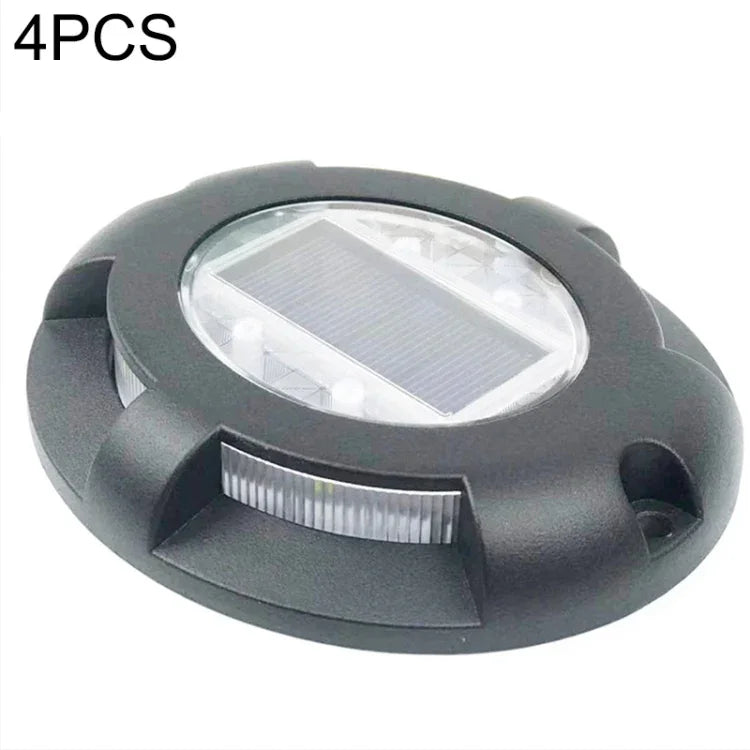 Lot de 4 lampes solaires LED encastrées au sol IP68 étanches pour jardin et pelouse