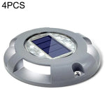 Lot de 4 lampes solaires LED encastrées au sol IP68 étanches pour jardin et pelouse