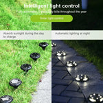10 LED Lampes Solaires Extérieures Étanches Encastrables Jardin, 10 LED