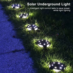 10 LED Lampes Solaires Extérieures Étanches Encastrables Jardin, 10 LED