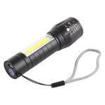 Lampe de poche étanche à zoom USB A2 XPE + COB avec 3 modes & boîte de rangement, A2