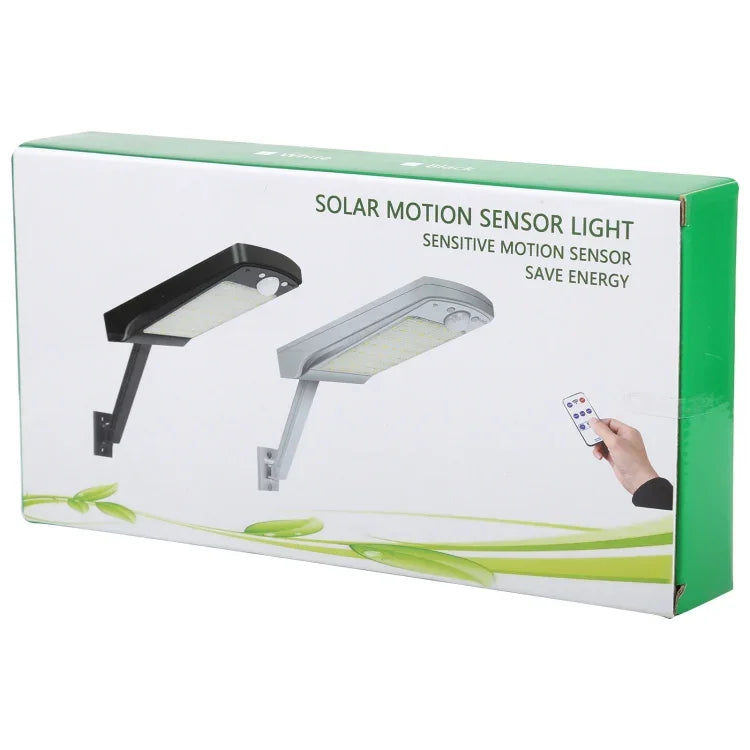 12W 56 LED SMD 2835 Projecteur Solaire Mural Extérieur Étanche IP65 avec Télécommande Détecteur de Mouvement