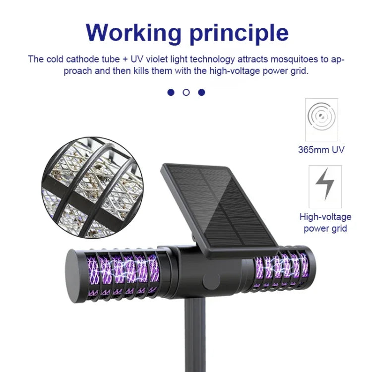 SZ-16008 Lampe solaire anti-moustiques extérieure étanche IP65 LED Paysage Jardin Piquet Piège à moustiques Lampe décorative pour pelouse