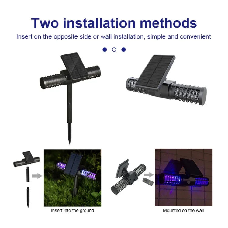 SZ-16008 Lampe solaire anti-moustiques extérieure étanche IP65 LED Paysage Jardin Piquet Piège à moustiques Lampe décorative pour pelouse