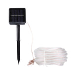 Panneau solaire résistant à l'eau 50 LED, 5m 50 LED Lumière bleue, 5m 50 LED Lumière blanche, 5m 50 LED Blanc chaud