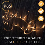 Panneau solaire résistant à l'eau 50 LED, 5m 50 LED Lumière bleue, 5m 50 LED Lumière blanche, 5m 50 LED Blanc chaud