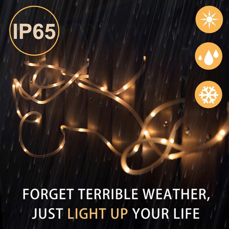 Panneau solaire résistant à l'eau 50 LED, 5m 50 LED Lumière bleue, 5m 50 LED Lumière blanche, 5m 50 LED Blanc chaud
