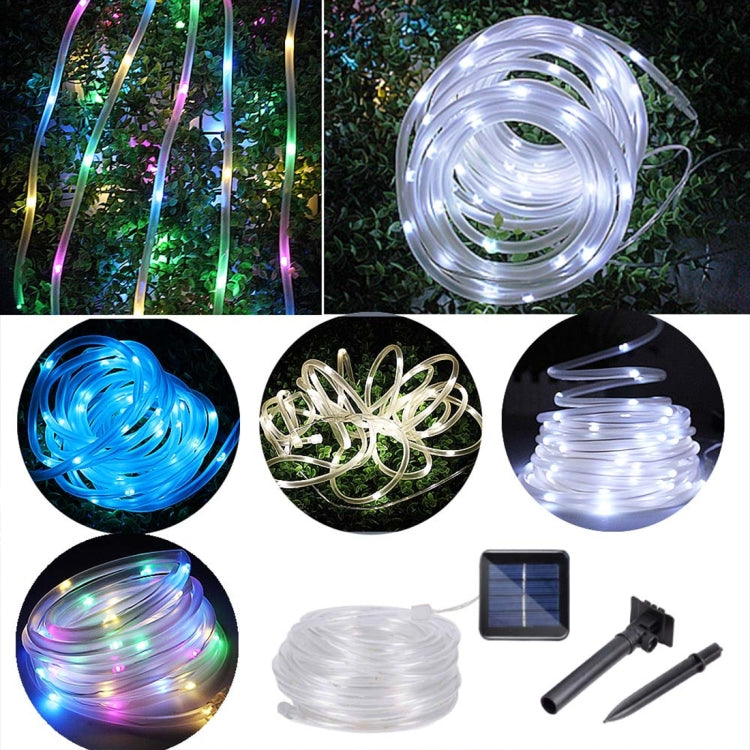 Panneau solaire résistant à l'eau 50 LED, 5m 50 LED Lumière bleue, 5m 50 LED Lumière blanche, 5m 50 LED Blanc chaud