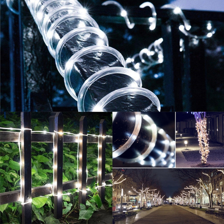 Panneau solaire résistant à l'eau 50 LED, 5m 50 LED Lumière bleue, 5m 50 LED Lumière blanche, 5m 50 LED Blanc chaud