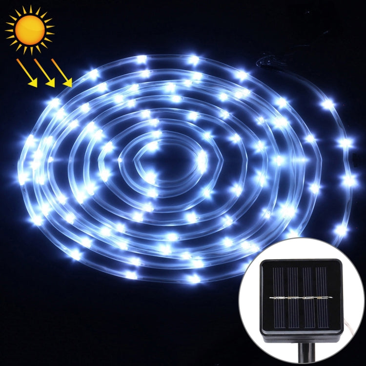 Panneau solaire résistant à l'eau 50 LED, 5m 50 LED Lumière bleue, 5m 50 LED Lumière blanche, 5m 50 LED Blanc chaud