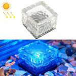 Lampe LED extérieure à encastrer carrée en verre trempé, à énergie solaire, pour décoration de jardin, étanche IP55, taille : 7 x 7 x 5 cm