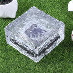 Lampe Solaire LED Extérieure Encastrée, Verre Trempé Carré, pour Décoration de Jardin, Étanchéité IP55, Dimensions : 10 x 10 x 5,2 cm, 10 x 10 x 5,2 cm