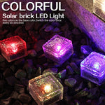 Lampe Solaire LED Extérieure Encastrée, Verre Trempé Carré, pour Décoration de Jardin, Étanchéité IP55, Dimensions : 10 x 10 x 5,2 cm, 10 x 10 x 5,2 cm