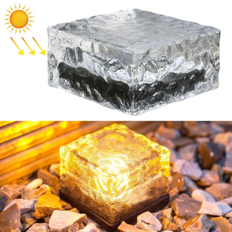 Lampe Solaire LED Extérieure Encastrée, Verre Trempé Carré, pour Décoration de Jardin, Étanchéité IP55, Dimensions : 10 x 10 x 5,2 cm, 10 x 10 x 5,2 cm