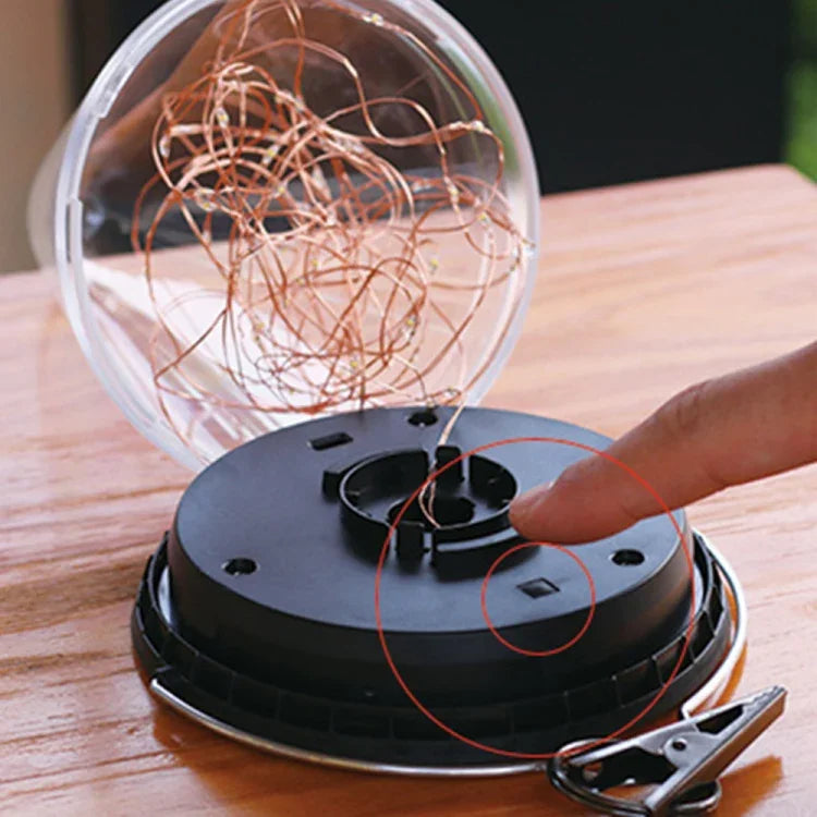 Lampe suspendue conique solaire Starlight IP55 étanche pour décoration de jardin extérieur