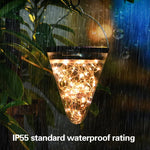 Lampe suspendue conique solaire Starlight IP55 étanche pour décoration de jardin extérieur