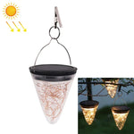 Lampe suspendue conique solaire Starlight IP55 étanche pour décoration de jardin extérieur