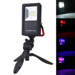 24 LED SMD5730 2400LM 6000-6500K Voyants d'avertissement clignotants rouges et bleus portables avec support, 30W/2400LM 6000-6500K