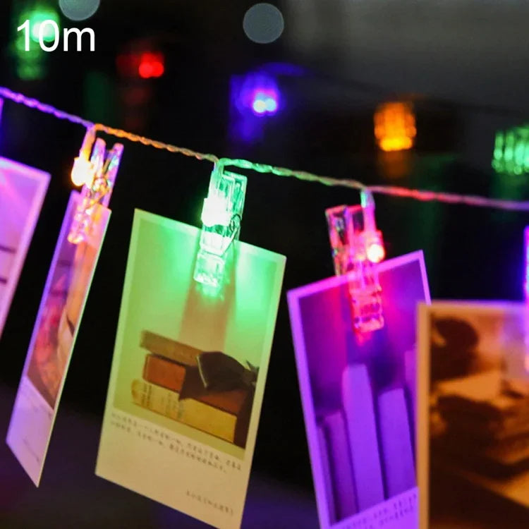 80 LED 3 x piles AA Boîte Guirlandes Lampe Lumière décorative pour maison Accrochage de photos, Fête DIY, Mariage, Décoration de Noël, 10m