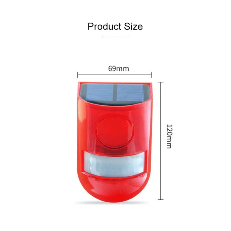 Alarme solaire sonore et lumineuse Étanche IP65 110 dB Alarme antivol