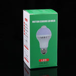 Ampoule LED E27 5W 12 LED SMD 5730 300LM avec détecteur de mouvement infrarouge, distance de détection : 4-6m, AC 220V, lumière blanche E27 5W, blanc chaud E27 5W